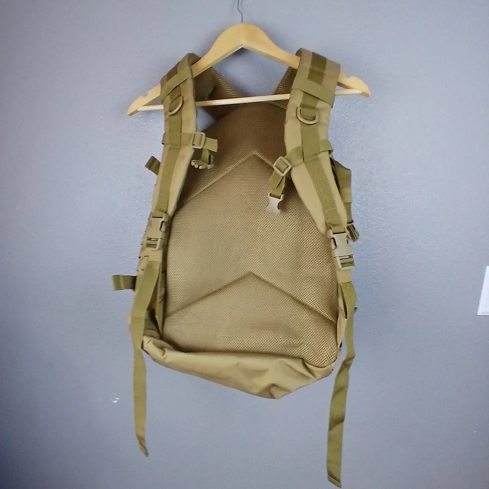 New Tactical Backpack Coyote Tan Laser Cut MOLLE Military Assault Pack 19in